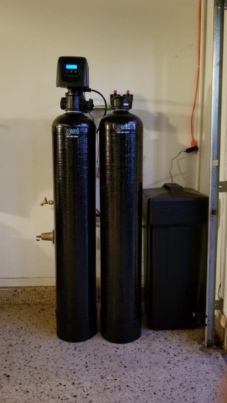 dual tank filtration system softener and carbon