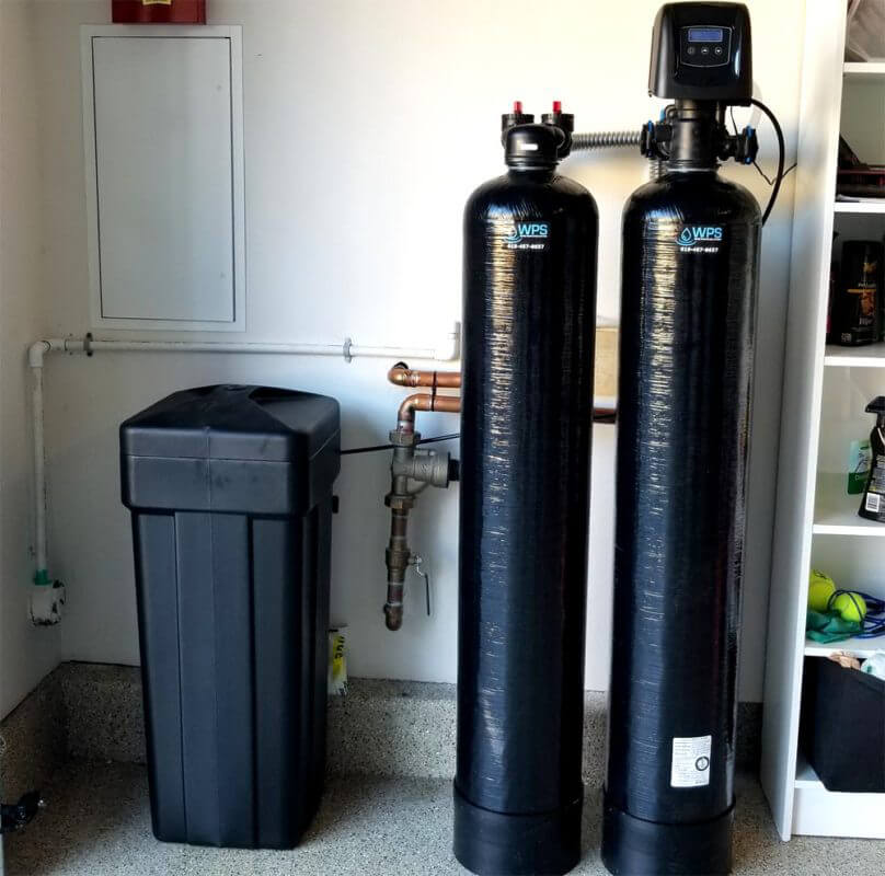 dual tank whole house water softener and activated carbon
