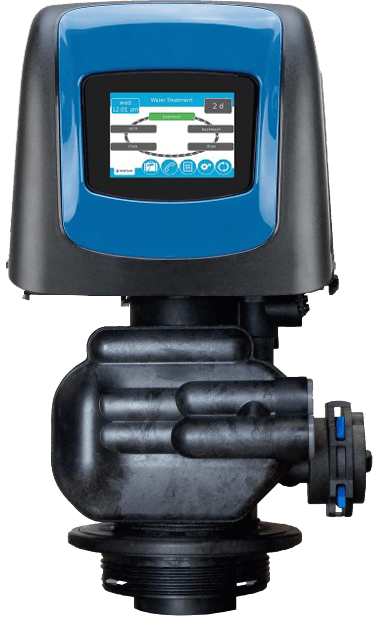 fleck 5812 XTR2 blue front water softener valve