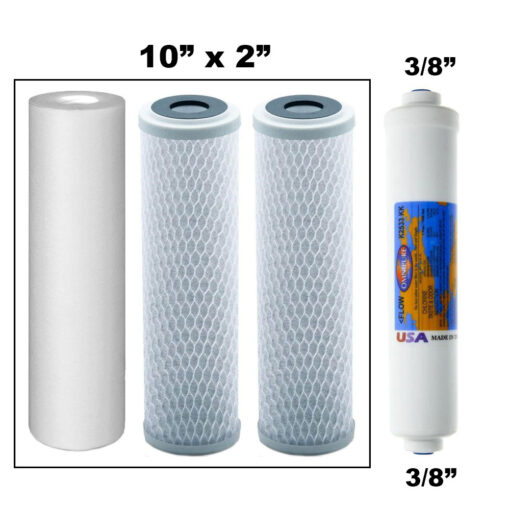 Filters kit - replacement for Goldline or generic Reverse Osmosis System with outlet 3/8"