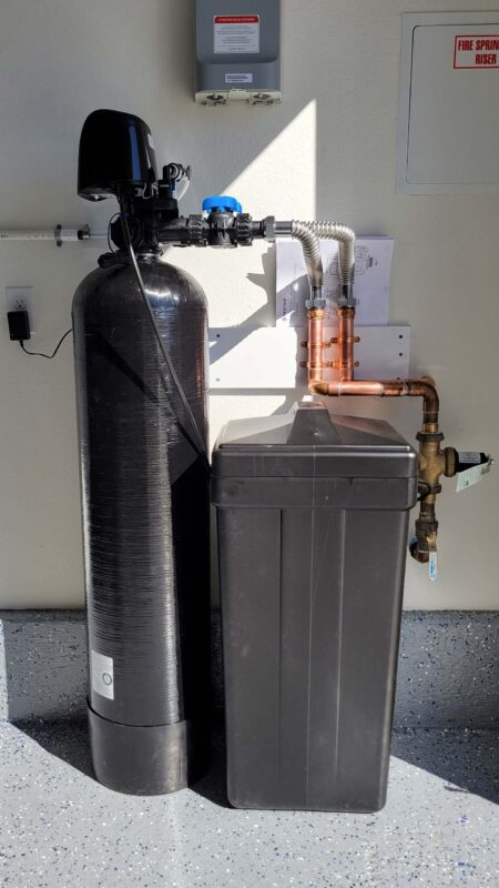 Installed 2 cuft Water Softener + conditioner 5810 SXT pentair control valve