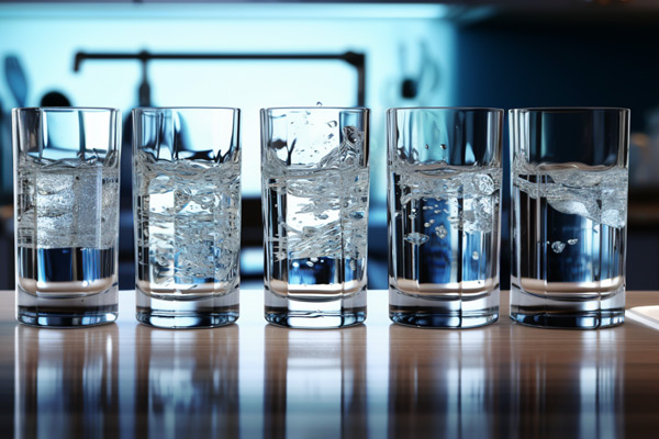 Water in glasses