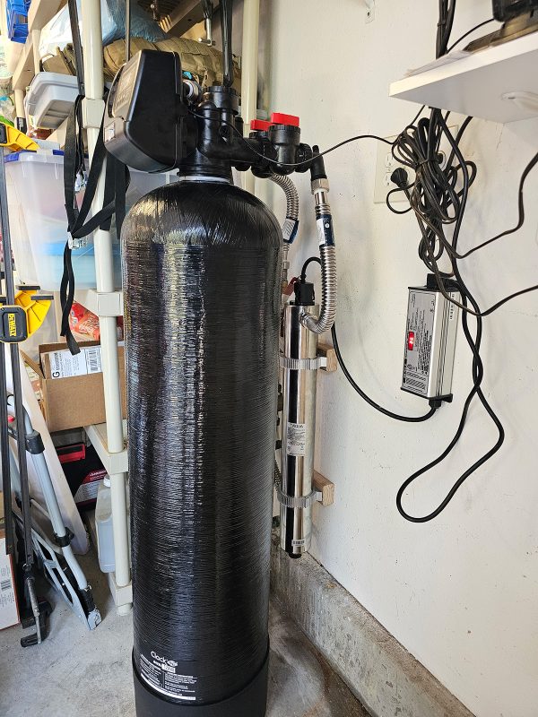 Water conditioner with disinfecting UV light